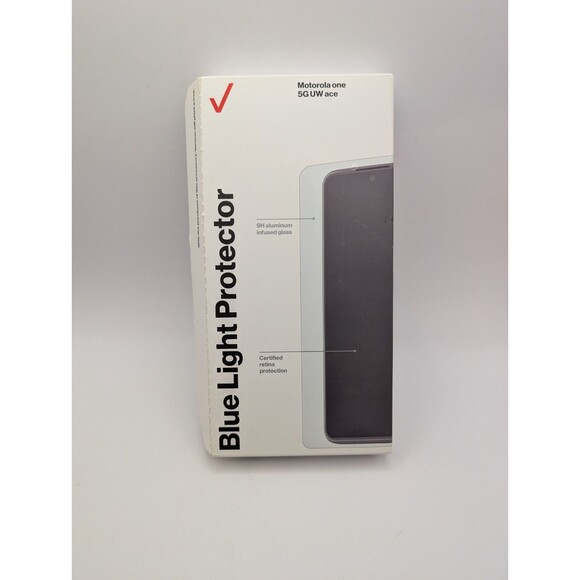 Verizon Blue Light Screen Protector for Motorola One 5G UW Ace - Clear/Tinted - Picture 1 of 3